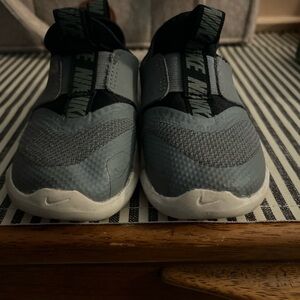 Nike Black and Gray Slip-On Shoes